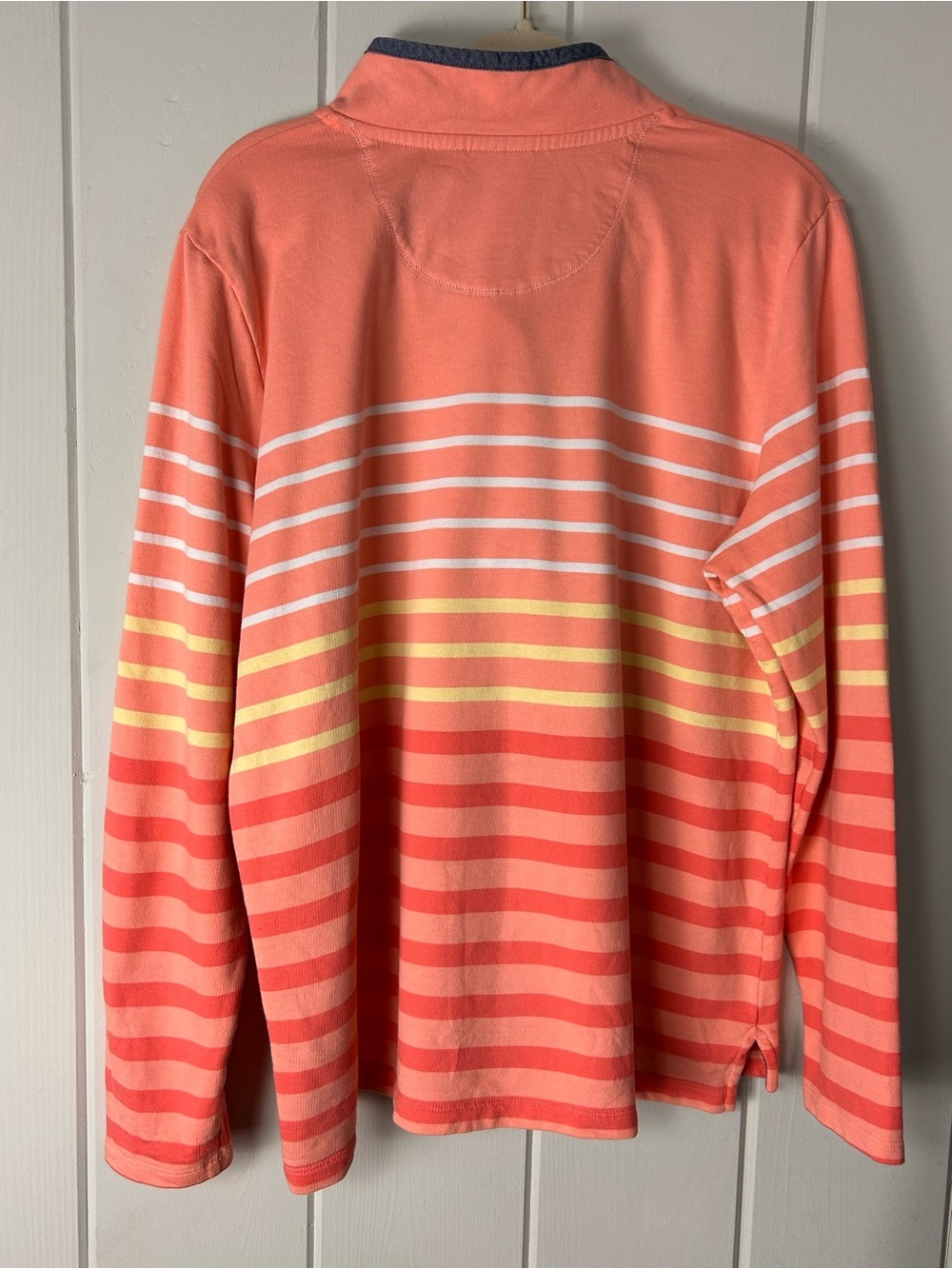 Poshmark Title:
L.L.Bean Striped Quarter Button Pullover XL Prep Sweatshirt Top - Picture 6 of 7
